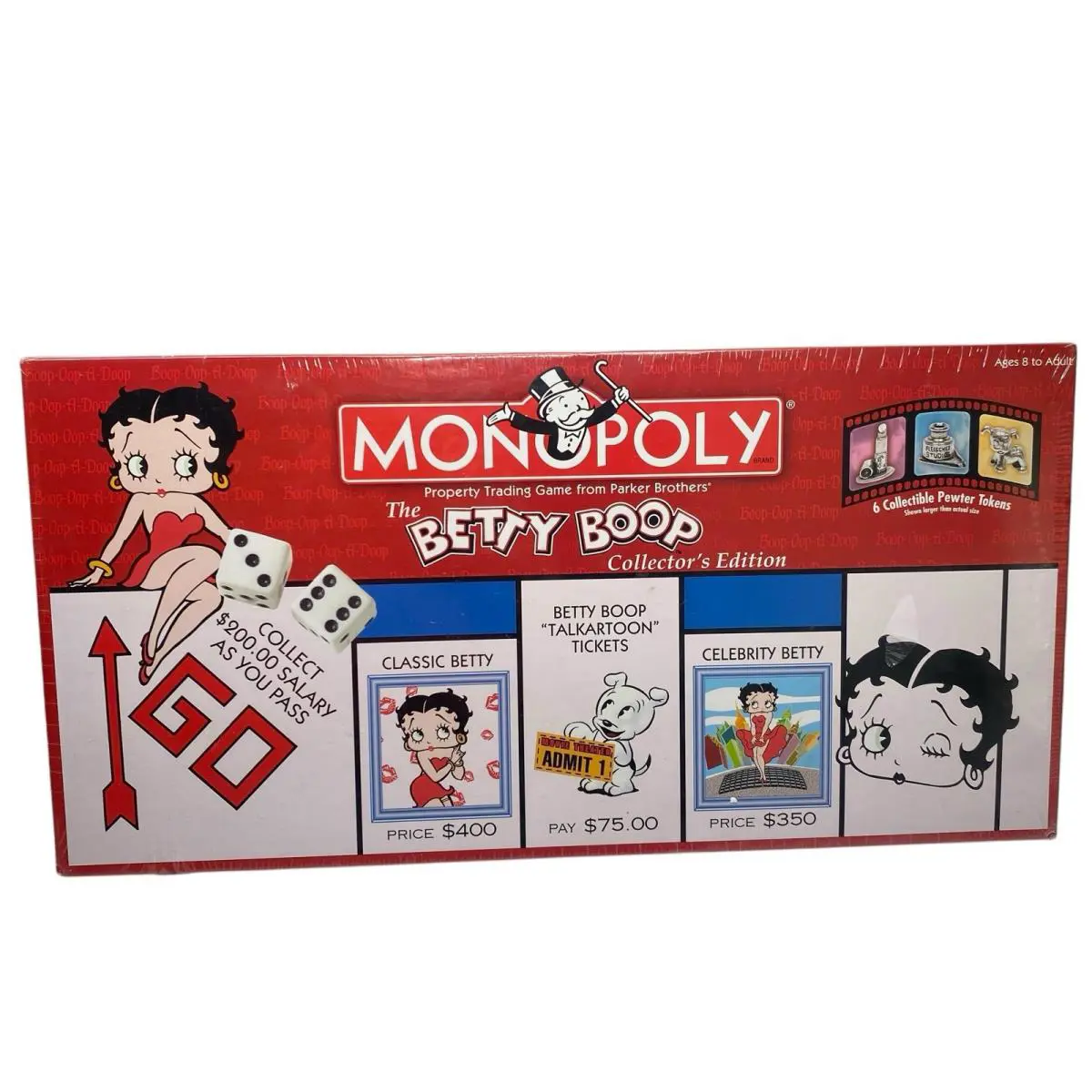 2002 Betty Boop Monopoly Collectors Edition Game Board
