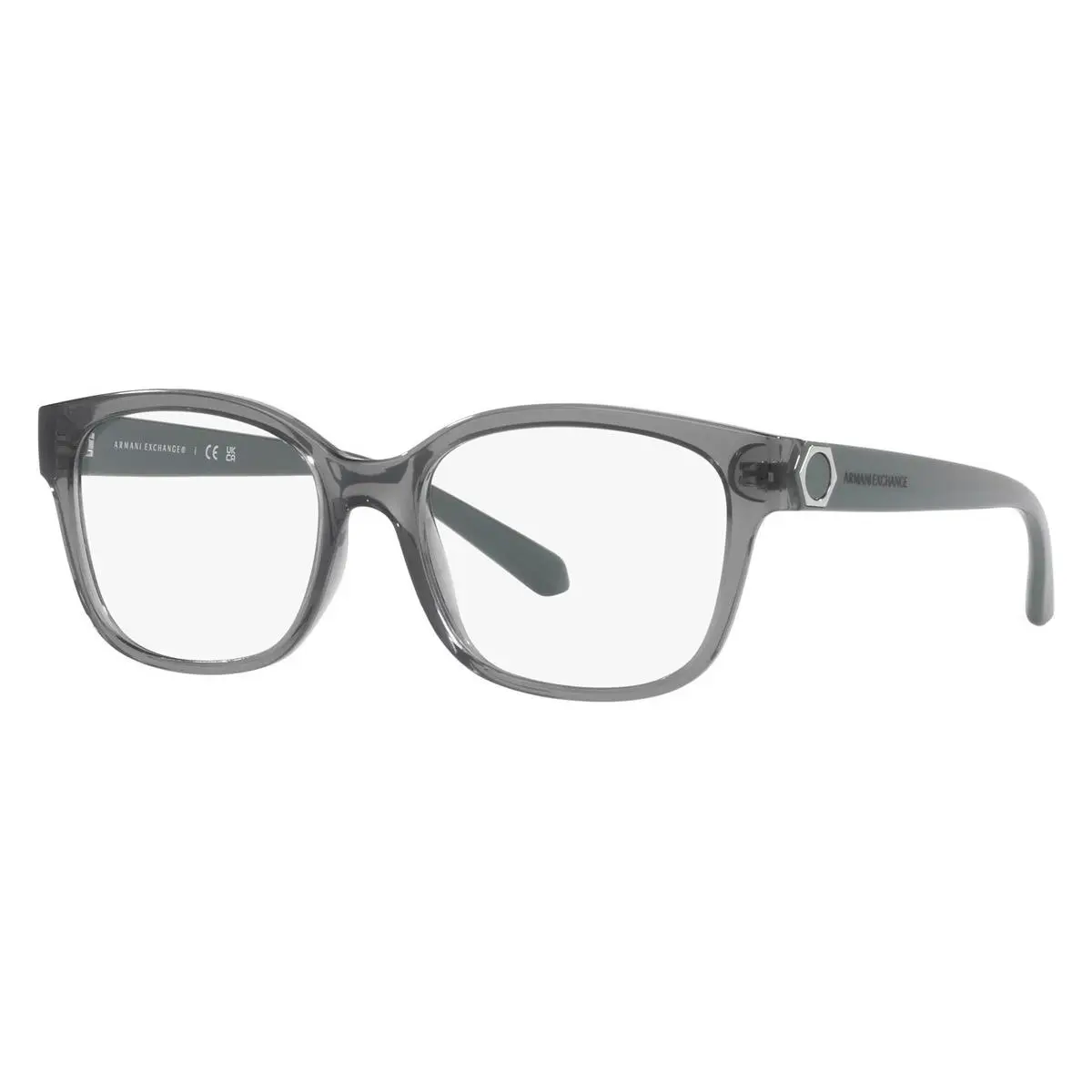 Woman Eyeglasses AX3098 8242 53mm Shiny Transparent Green by Armani Exchange