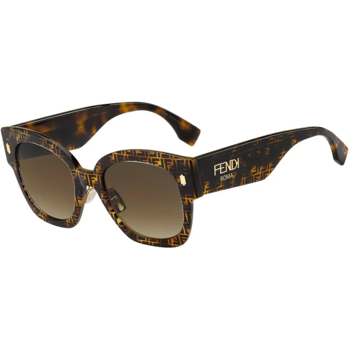 Fendi FF0458GS 2VM-HA Sunglasses 52mm Havana Pattern / Brown Grey Gradient Lens