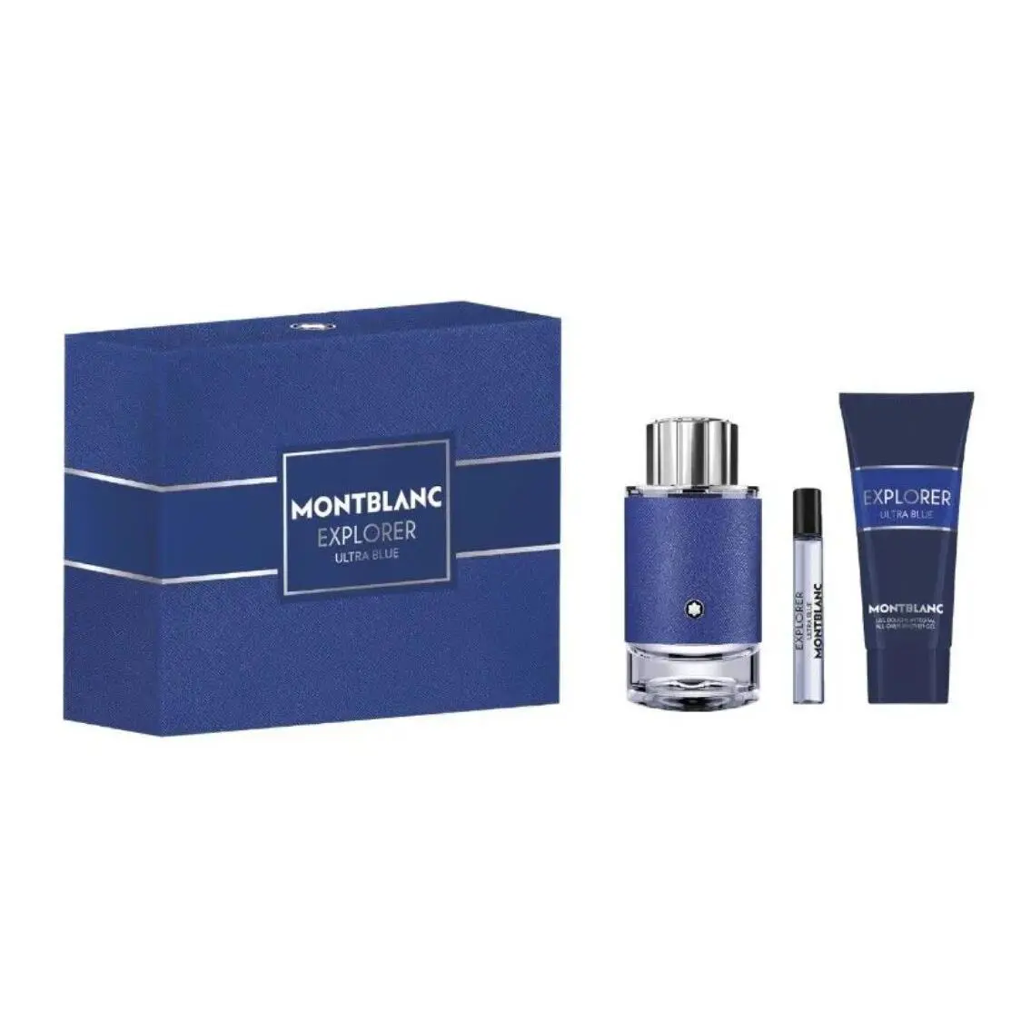 Montblanc Mont Blanc Explorer Ultra Blue For Men Set: Edp 3.4 Oz + Edp 7.5 Ml + SG 3.4 Oz