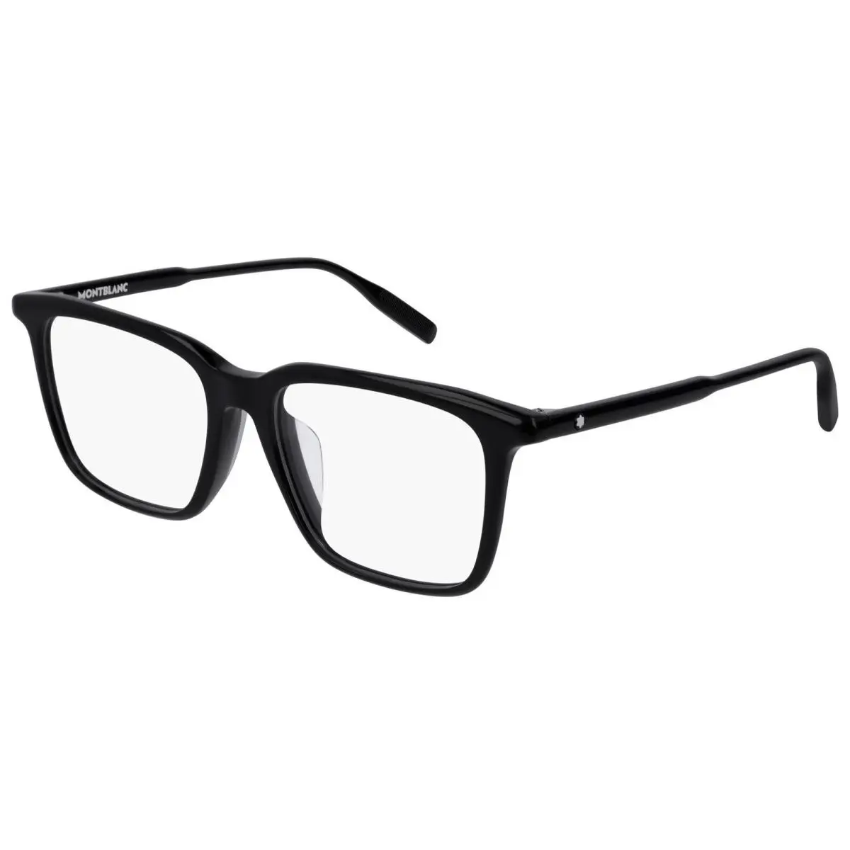 Montblanc Mont Blanc Men`s Black Square Eyeglass Frame - MB0011OA-001-54 - Made in Italy