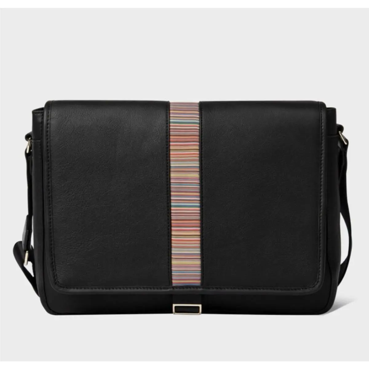 Style Paul Smith Signature Stripe Crossbody Leather Messenger Bag
