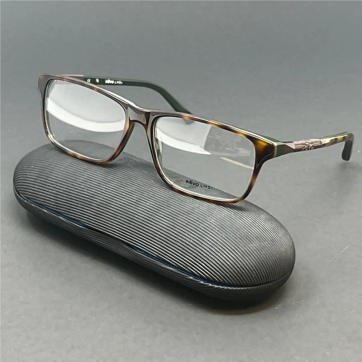 Revo Kaine RE8014-02 Tortoise Men`s Rectangular Eyeglasses 55mm Optical Frame