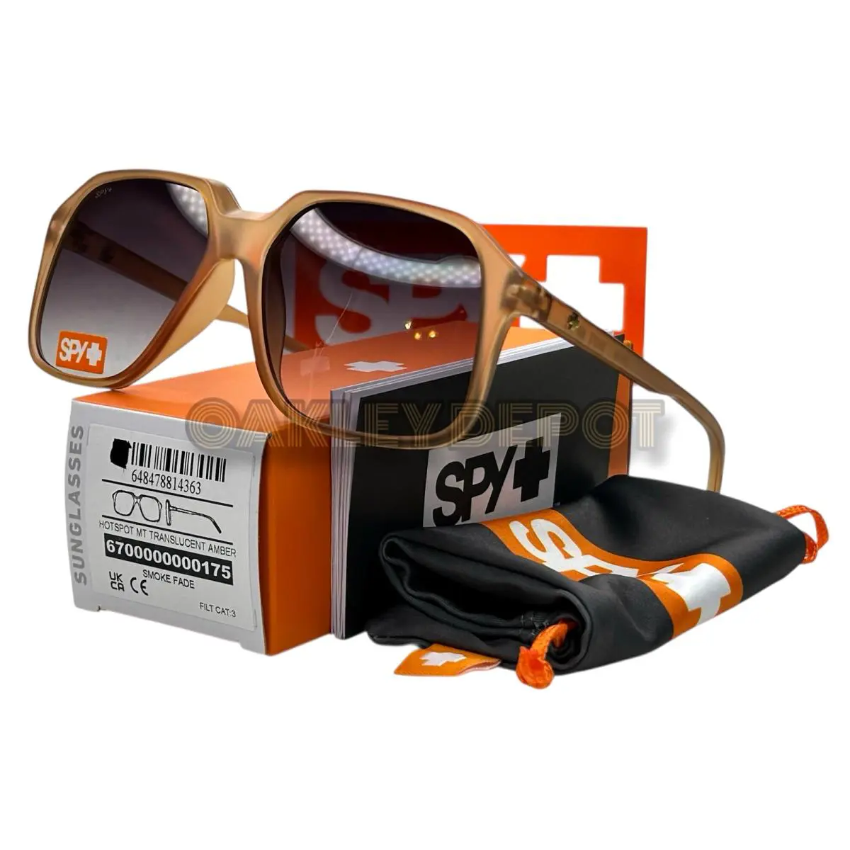 Spy Optic Hot Spot Translucent Amber/smoke Fade Sunglasses 128 by SPY Optics