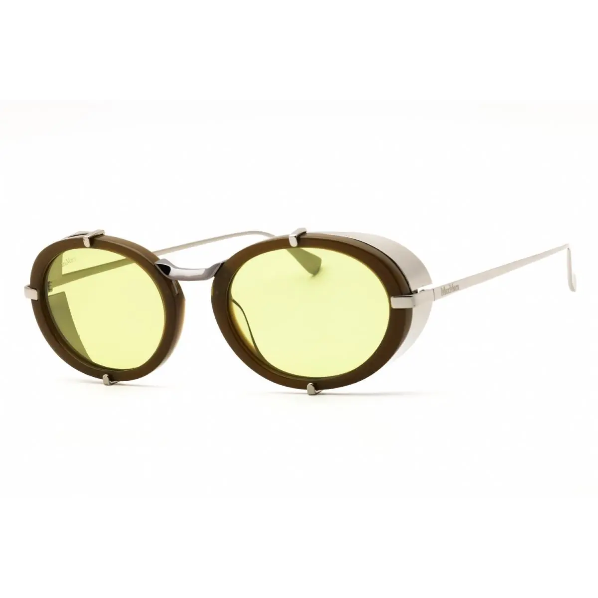 Max Mara Selma MM0103 96N Silver Green Unisex Sunglasses 51-20-140 W/case