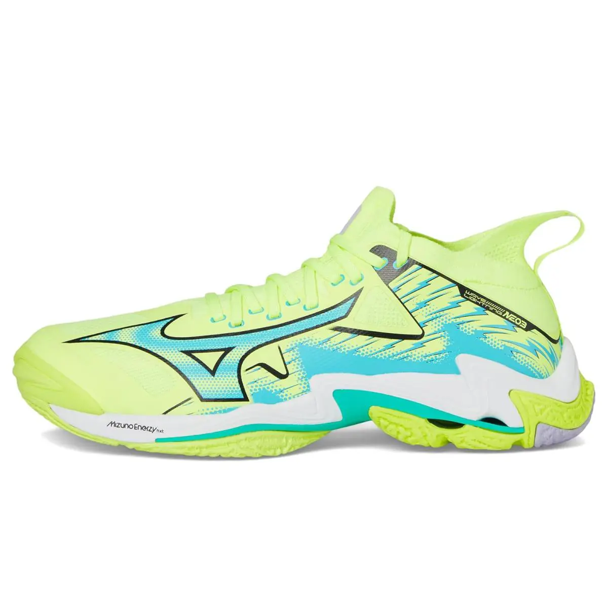 Mizuno shoes - Neo Lime/Misty Blue 2