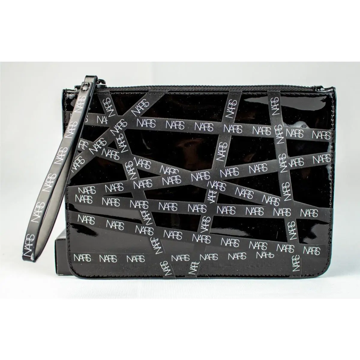 Nars Nordstrom Tag Black Pvc Glossy Women Cosmetics Travel Bag 6 L x 8.5 W