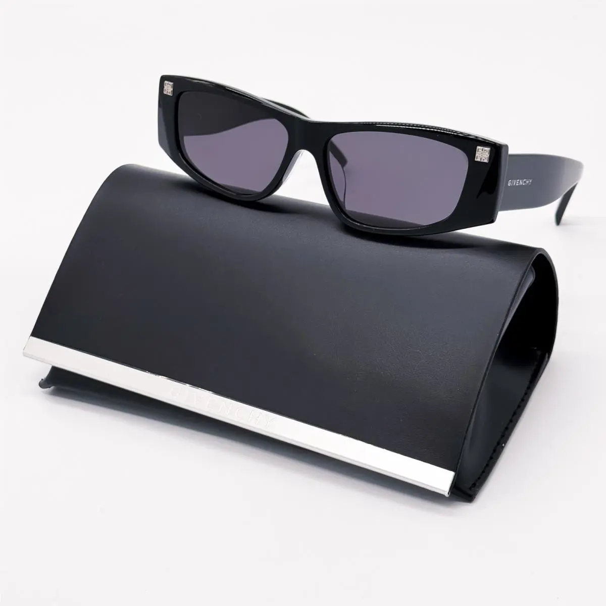 Givenchy GV40048F 01A Shiny Black/grey Women Sunglasses Givenchy