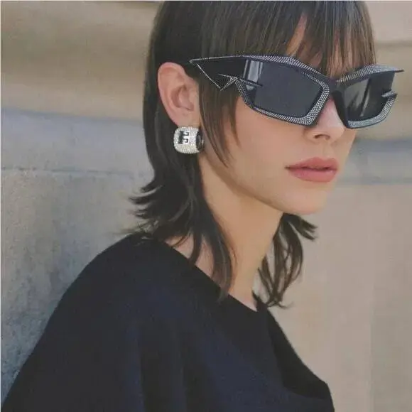 Givenchy GV40082I 02A Matte Black with Stones Women Sunglasses Givenchy