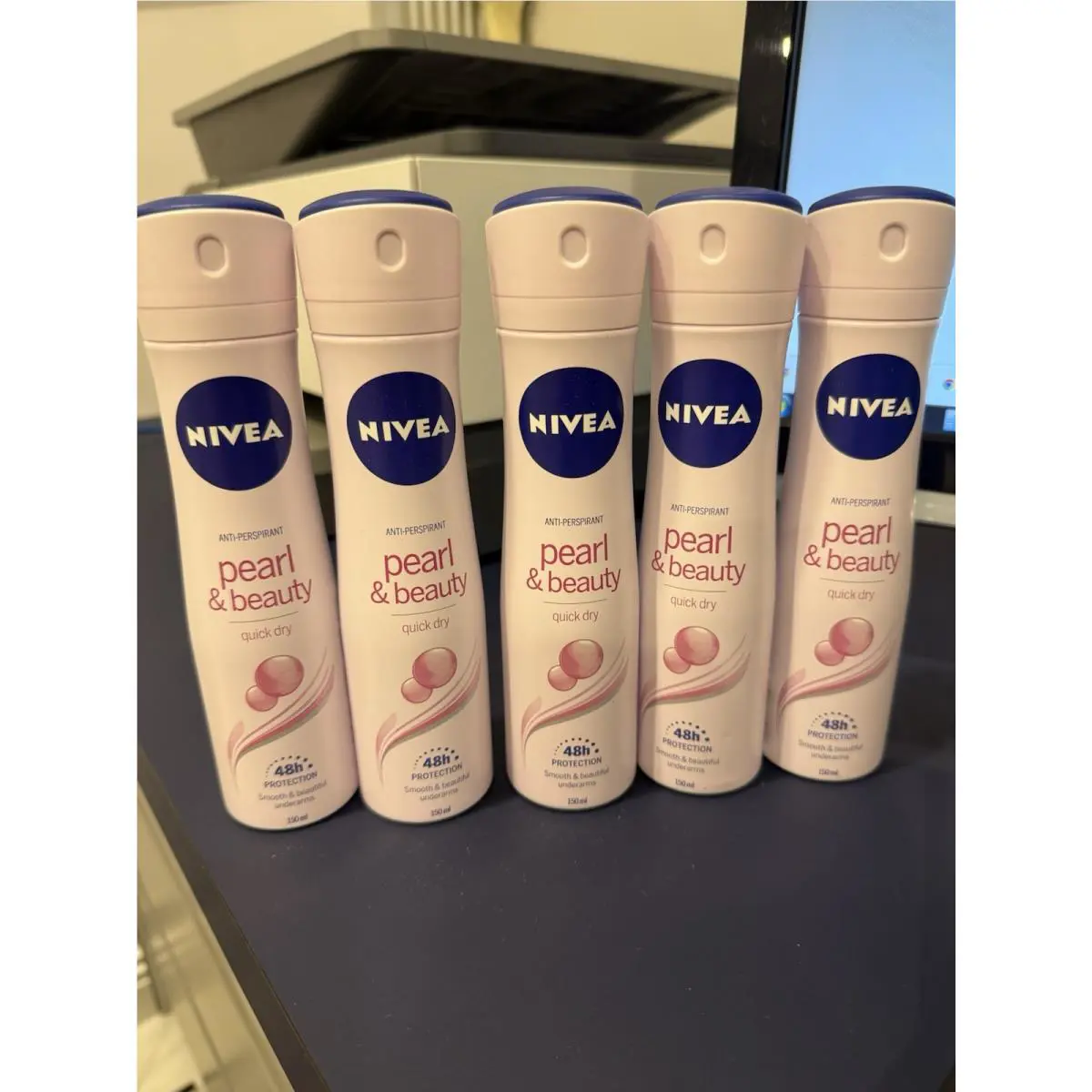 Nivea Women Pearl Beauty Antiperspirant Deodorant Spray 48H 150 ml x 5