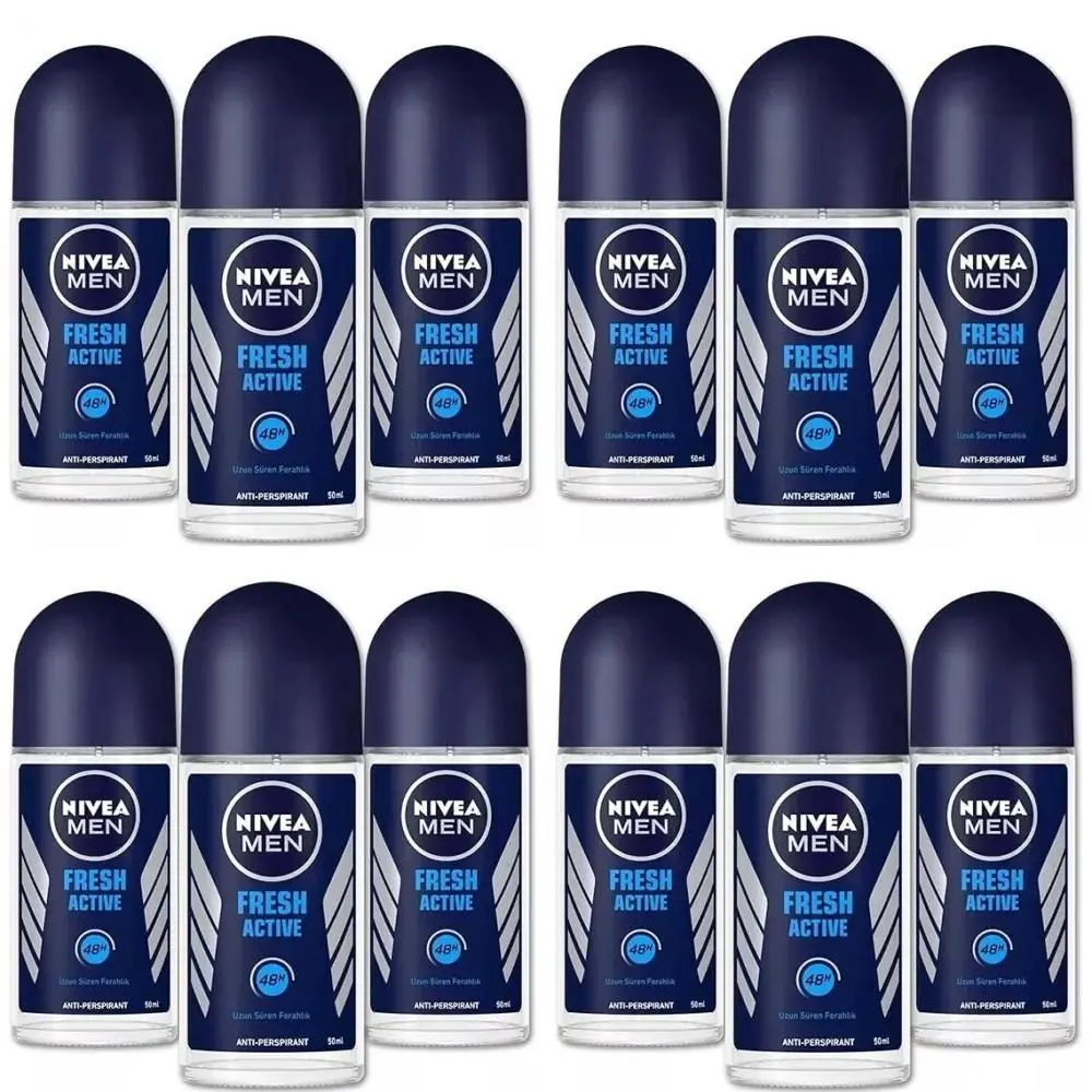 Nivea Men Fresh Active Roll-on Deodorant 48H / 50ml Pack OF 6