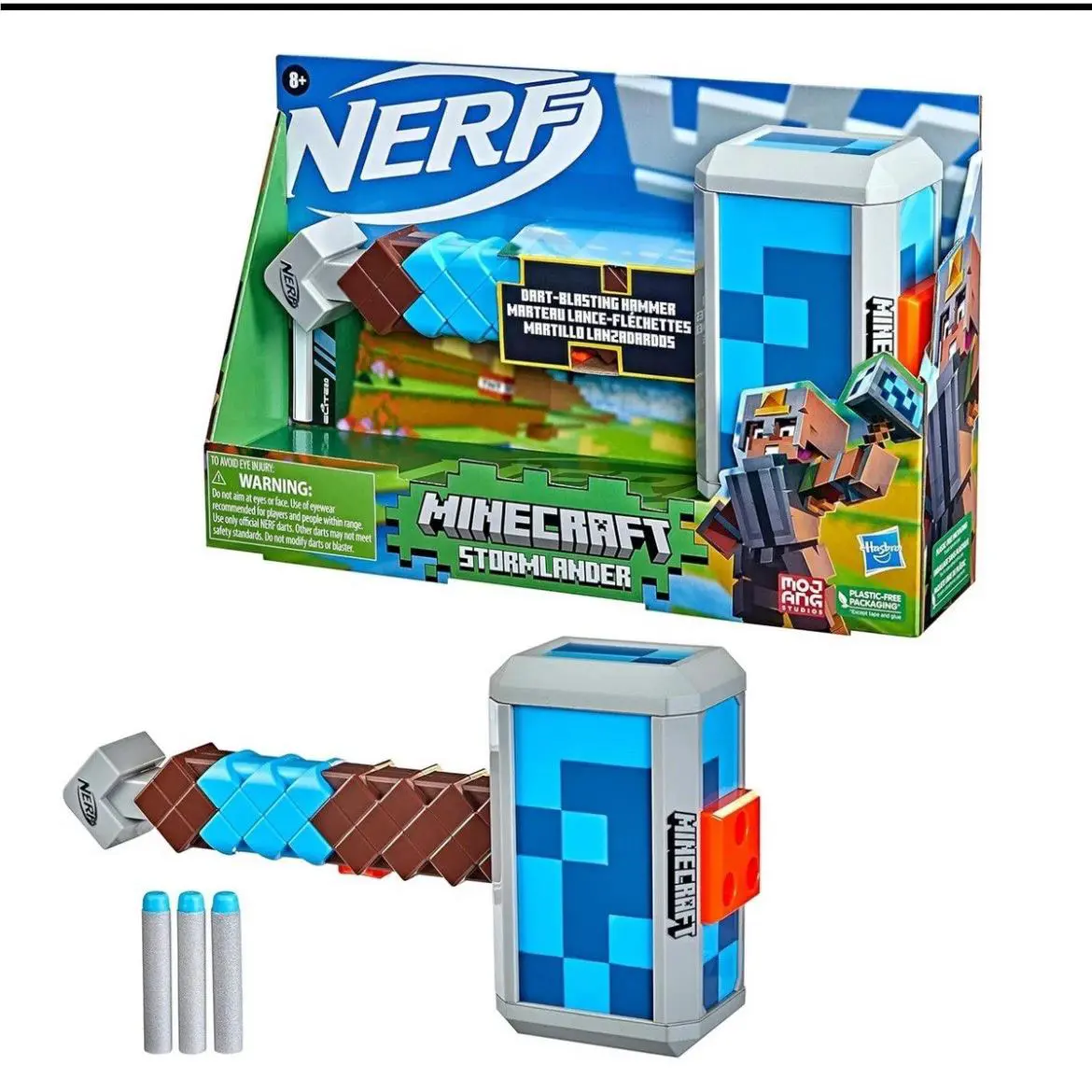 Minecraft Nerf Stormlander Dart-blasting Hammer
