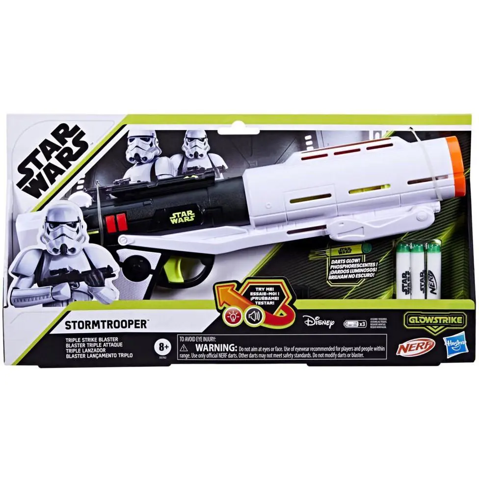 Star Wars Nerf Glowstrike Stormtrooper Triple Strike Blaster