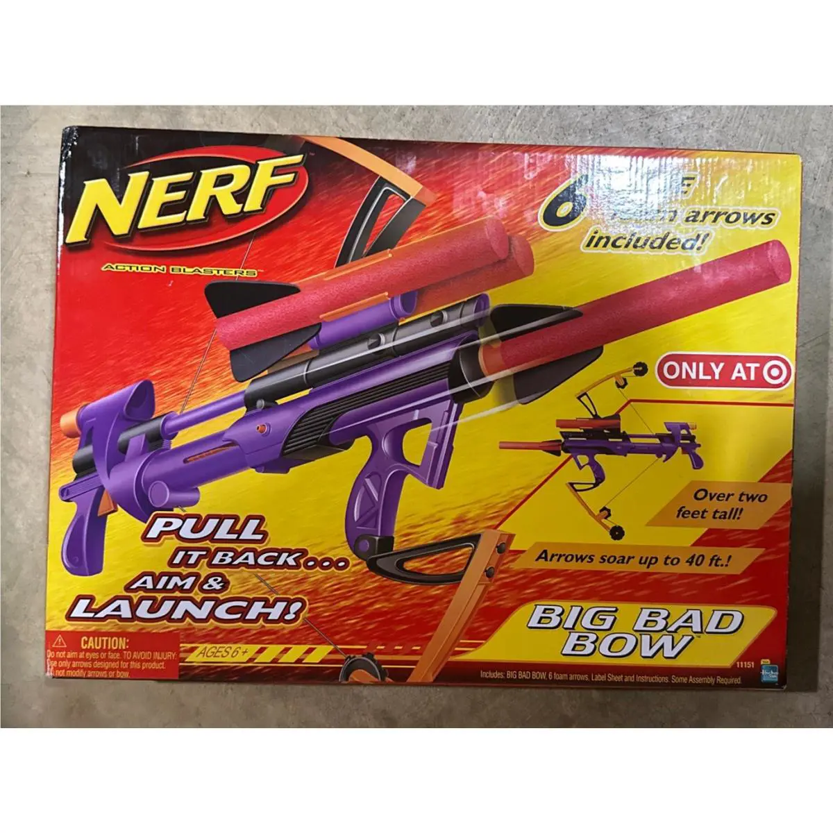 2006 Purple Nerf Hyper Sight Big Bad Bow Working NO Arrows