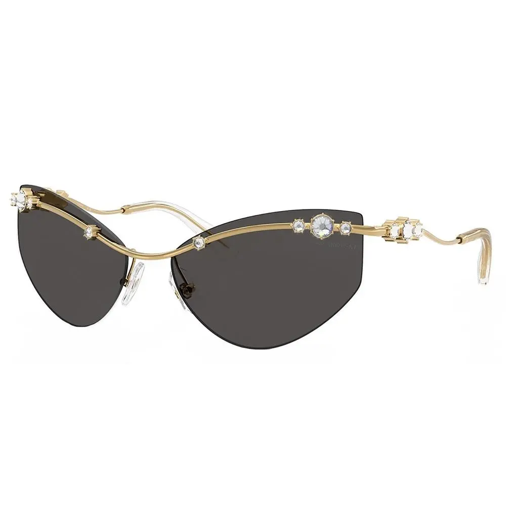 SK 7039 400487 Gold Metal Irregular Sunglasses Grey Lens by Swarovski