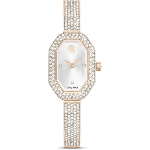 Swarovski 5672987 Dextera Bangle Champagne Gold-tone Octagon 194 Crystals Watch
