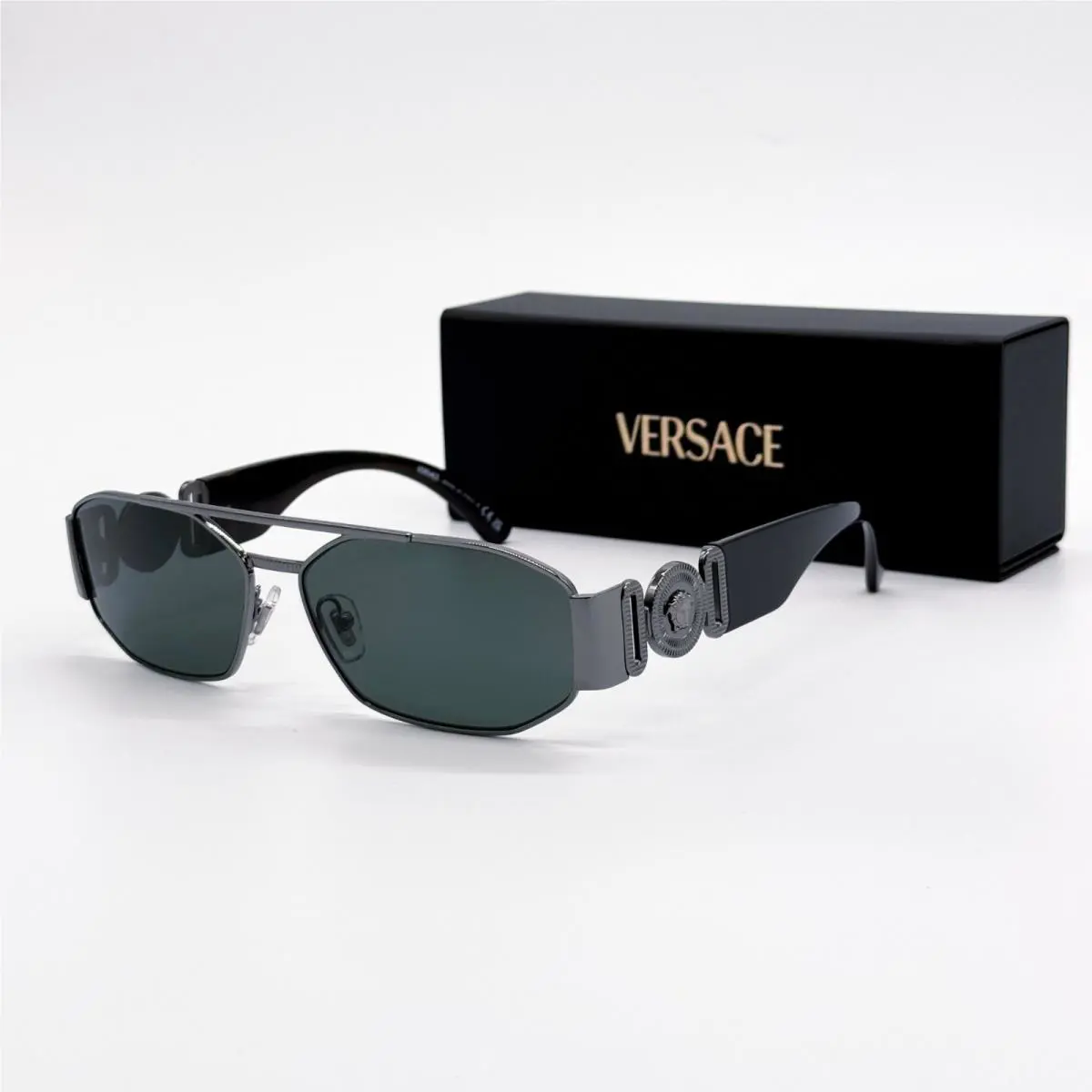 Versace VE2287 100171 Sunglasses Versace Women Black/green VE2287 1001/71