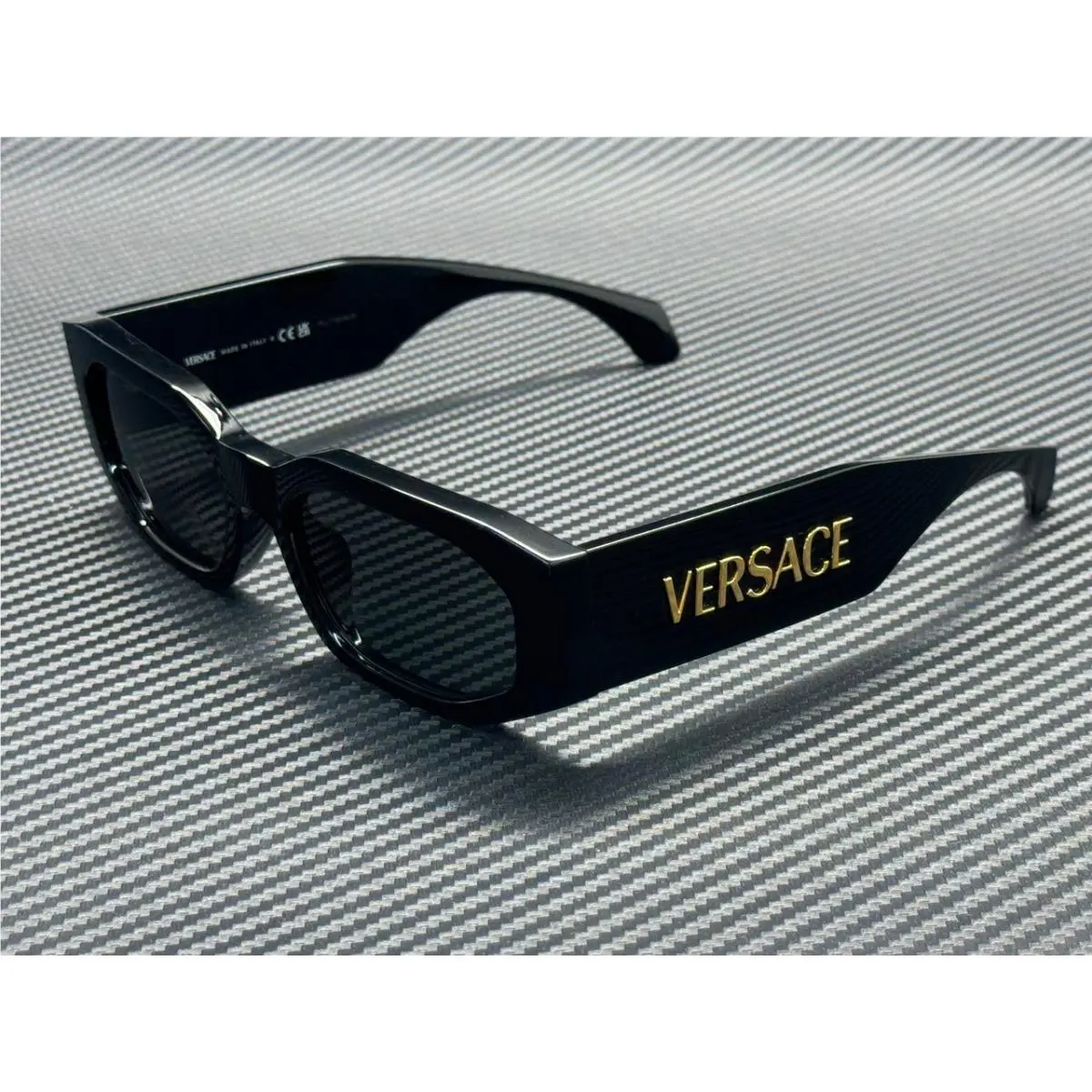 Versace VE4489U GB1 87 Black Grey Men`s 55 mm Sunglasses