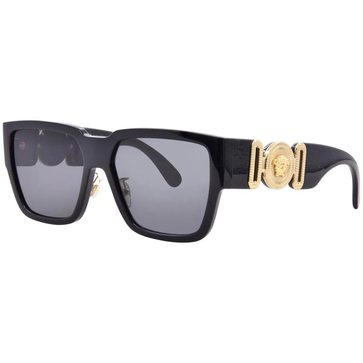 Versace VE4483D GB1/87 Sunglasses Men`s Black/dark Grey Lenses Square Shape 57mm