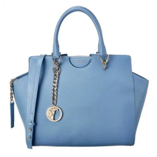 Versace Collection Madelux Leather Bag Unica Blue Crossbody 941101