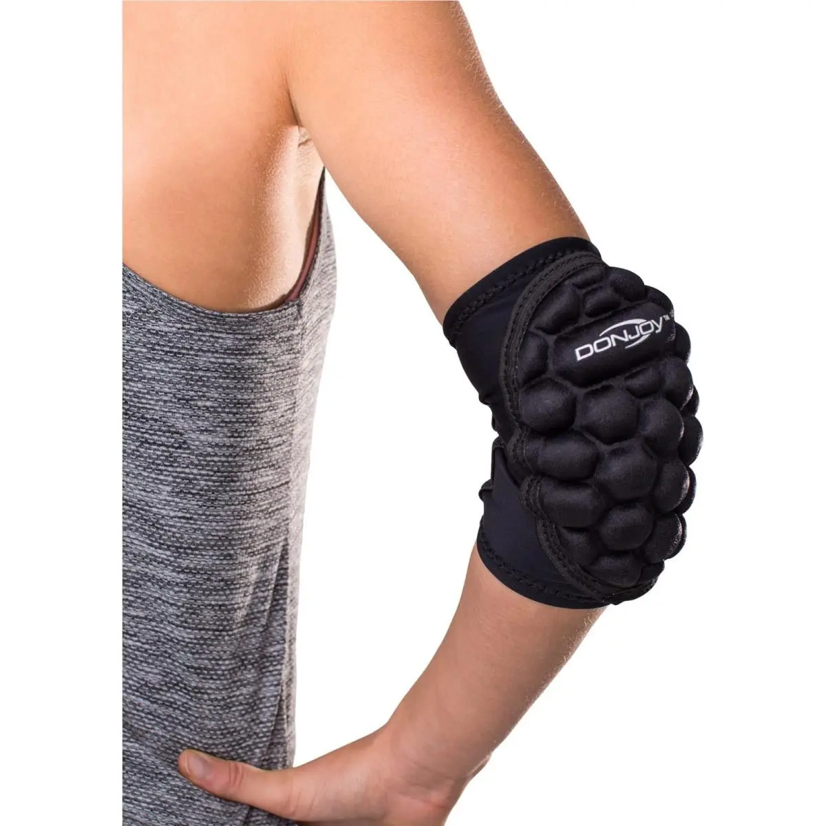 Donjoy Spider Elbow Pad Sleeve Large Black Honeycomb Foam Left or Right