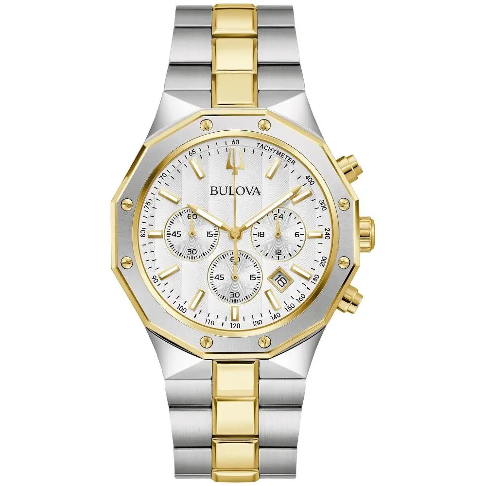 Bulova Prestige Chronograph Quartz Men`s Watch 98B450