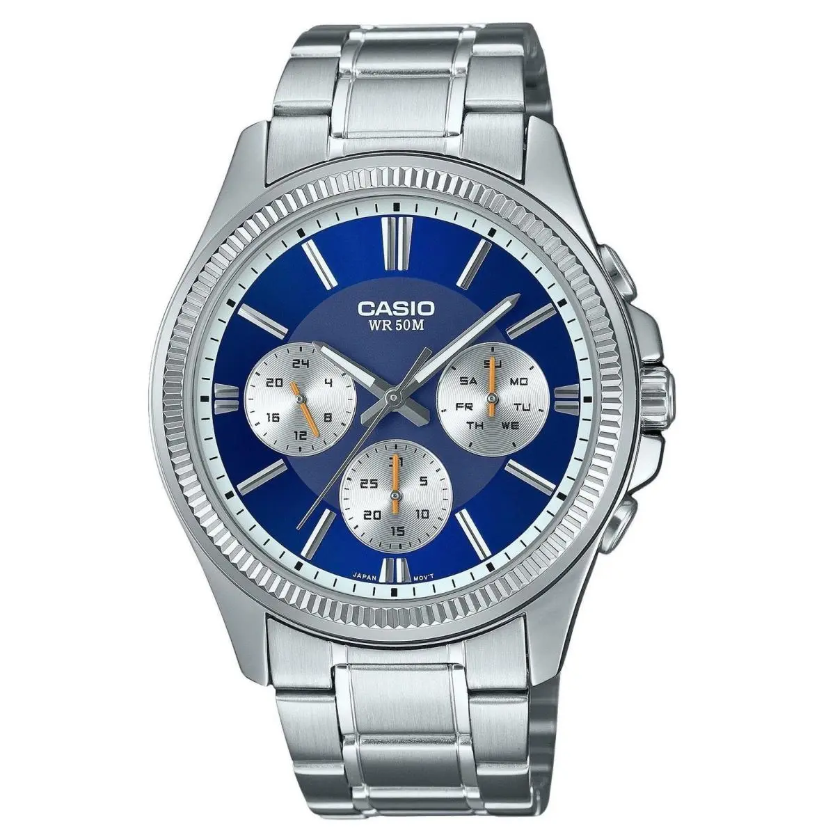 Casio Men`s Analog Stainless Steel Band Watch MTP1375D-2A1 MTP-1375D-2A1