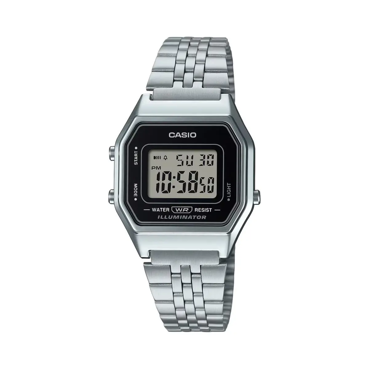 Casio Women s Silver Digital Watch with Black Frame - LA-680WA-1DF
