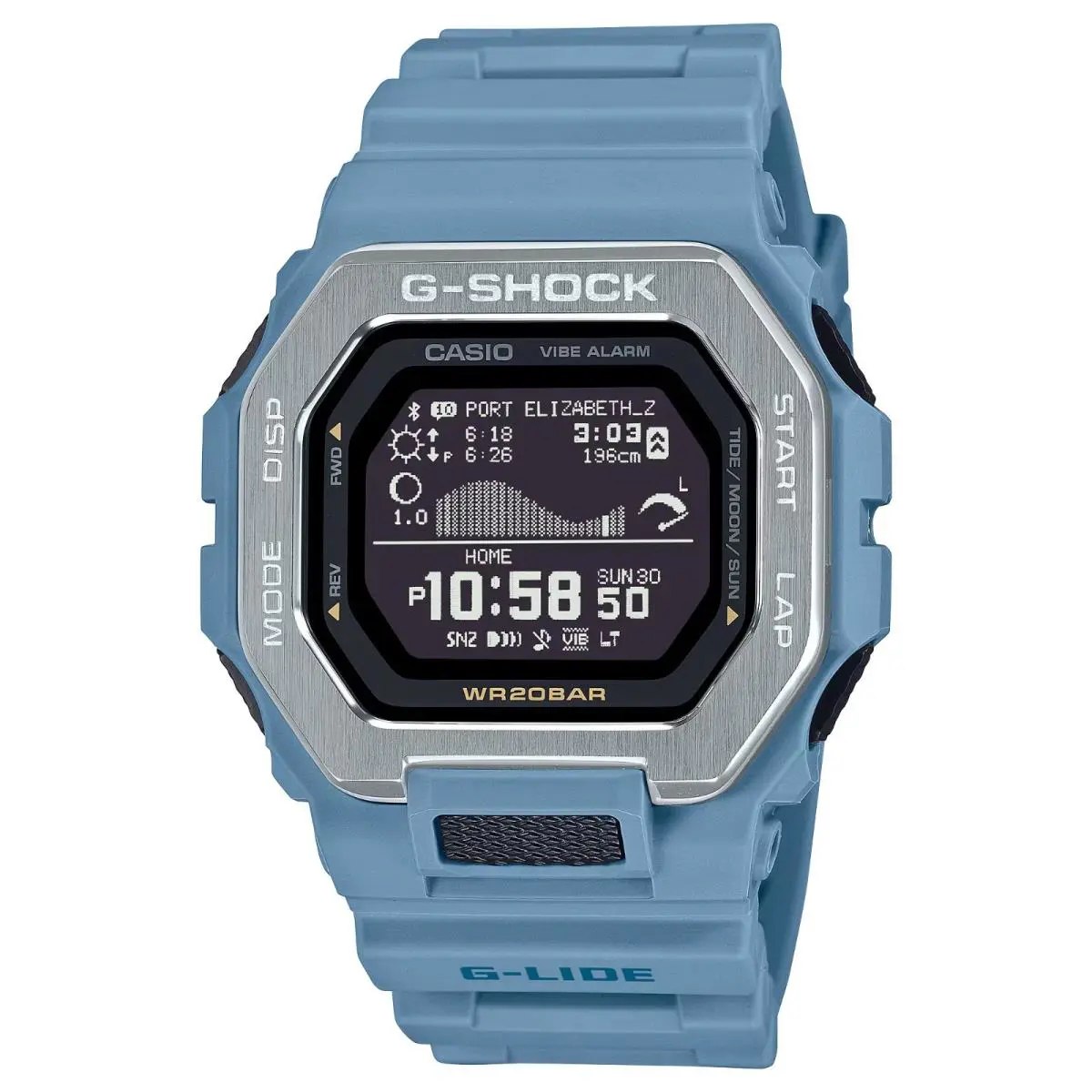 G-shock G-lide Digital Blue Bluetooth Surf Mens Watch GBX100-2A by Casio