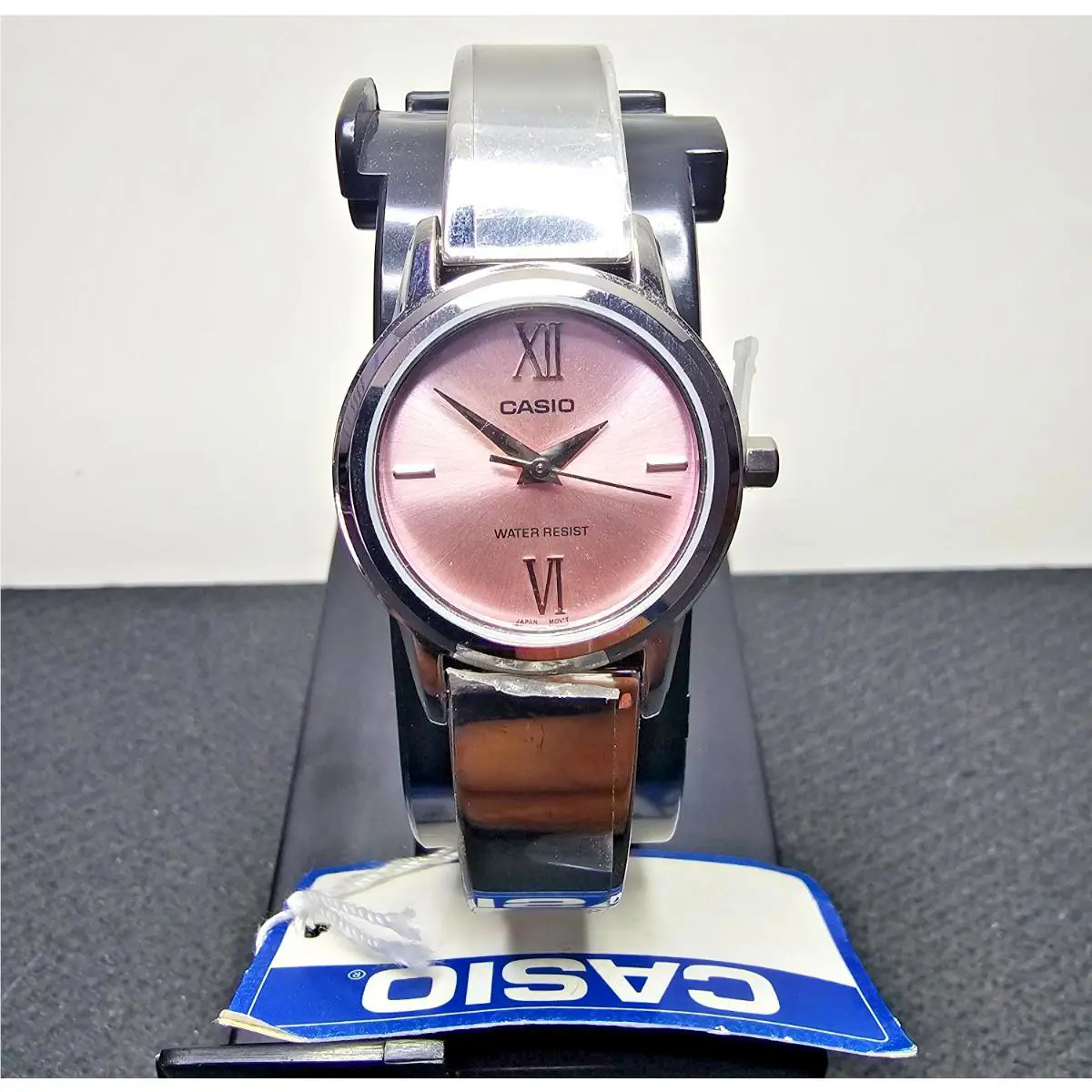 Casio LTP-1344D-4ADF - Ladies Watch - Classy Round Pink Dial - Stainless Steel