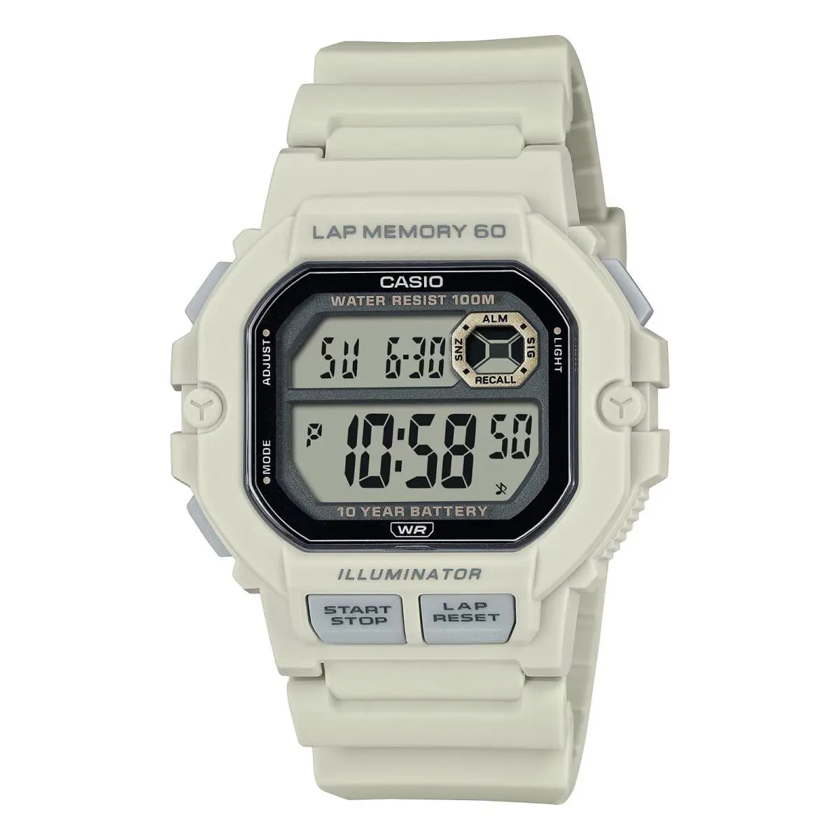 Casio Men s Beige Digital Sport Watch with Grey Dial - WS-1400H-8AVCF