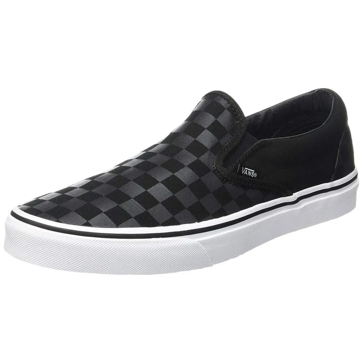 Vans Unisexadult Classic Slipon Shoes Checkerboard Black/black - Black Checker