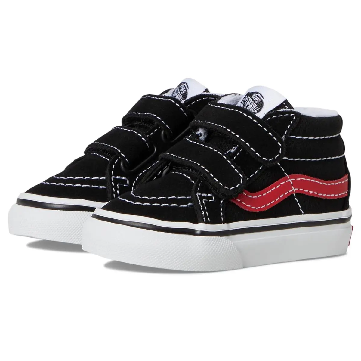 Boy`s Sneakers Athletic Shoes Vans Kids Sk8-Mid Reissue V Infant/toddler - Retro Pop Black/Red