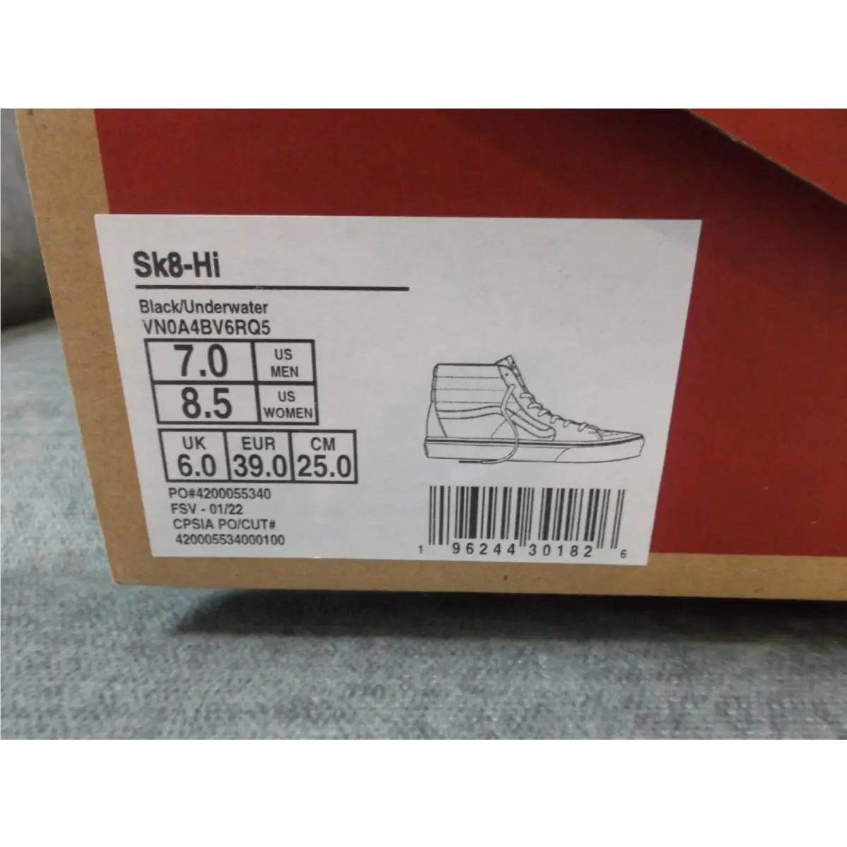 Vans shoes - VANS Sk8-Hi - VN0A4BV6RQ5 - Black (UPC: 196244301826) 0
