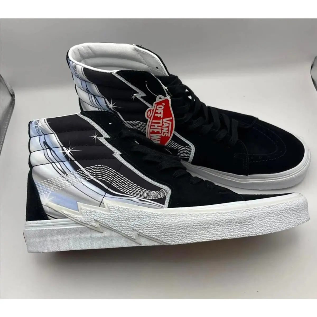 Vans Sk8-Hi Bolt Mens High Top Skate Shoes Light Blue Siz Men 7= Women 8.5