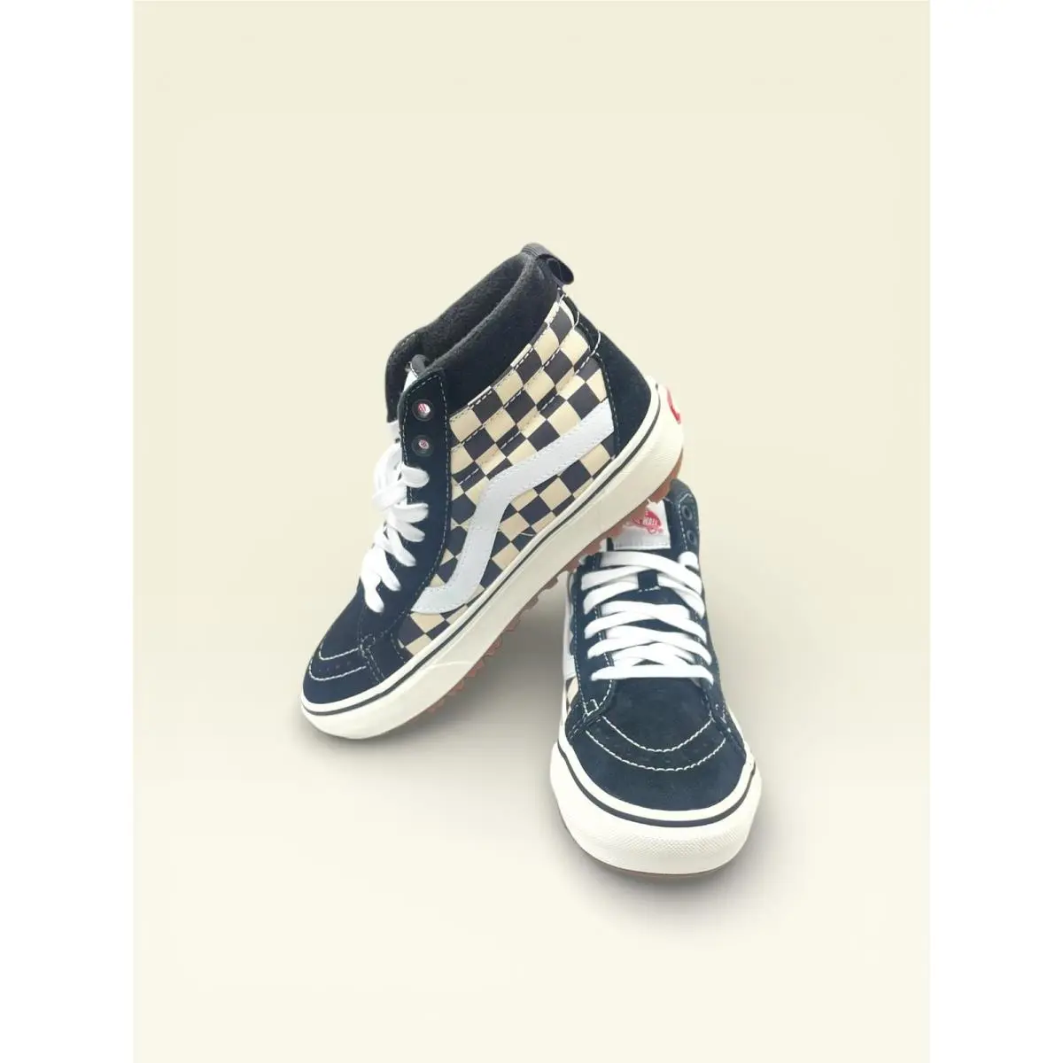 Vans Men SK8 Hi Mte 1 Skateboarding Sneakers Black/white/checkerboard Size 5