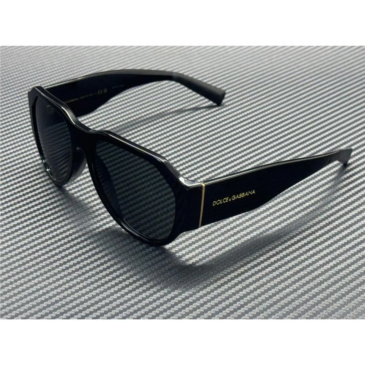 Dolce Gabbana DG4504 501 87 Black Grey Men`s 58 mm Sunglasses