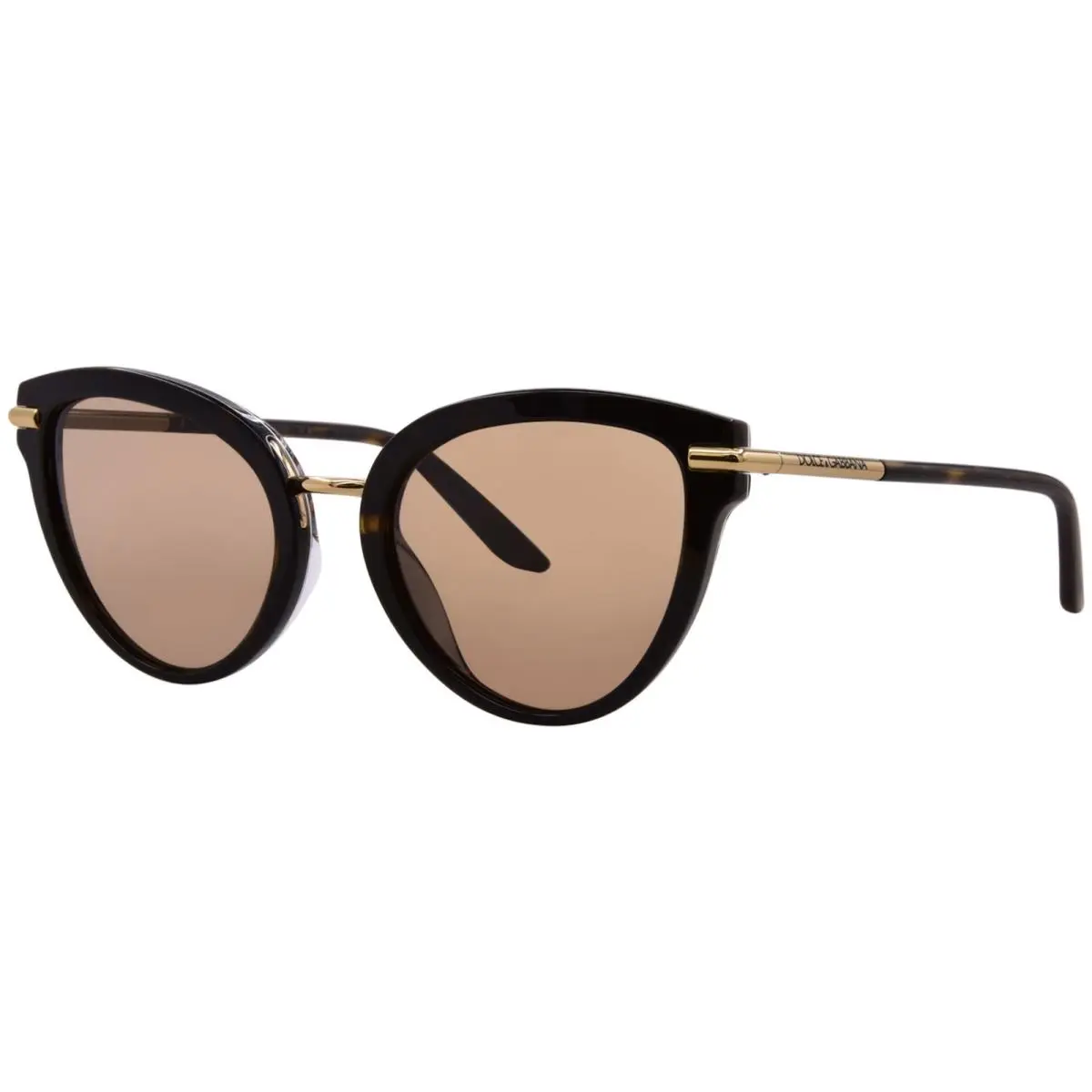 Dolce Gabbana DG4492 321713 Sunglasses Women`s Havana/white Barrow/brown 55mm by Dolce & Gabbana