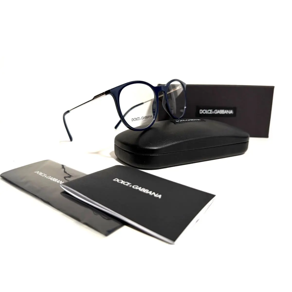 Dolce Dolce & Gabbana DG5031 3094 Gabbana DG5031 3094 Blue Silver RX Eyeglasses 51-19-140 MM Italy W/ Case