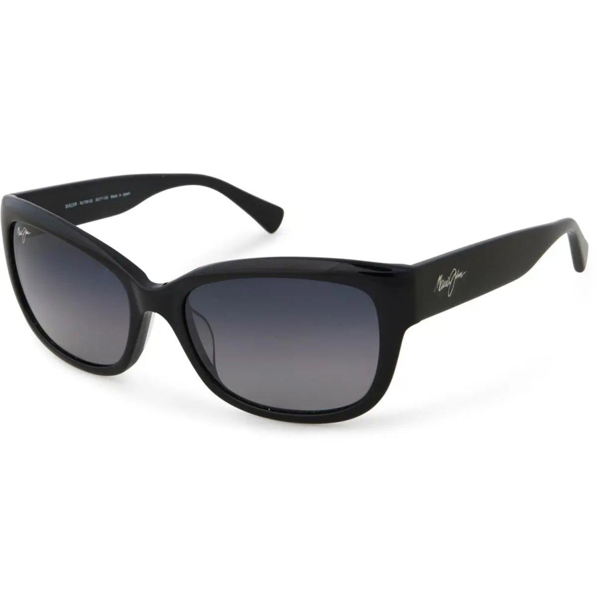 Plumeria Women`s Cat Eye Polarized Sunglasses 02/Black/Grey by Maui Jim