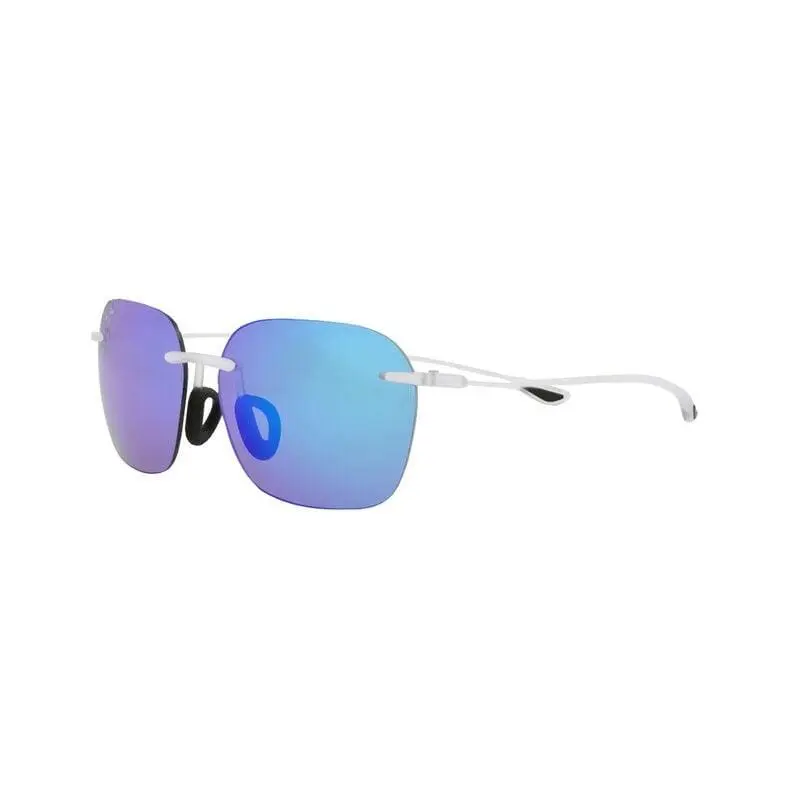 White Square Polarized Sunglasses - B446-05CM by Maui Jim
