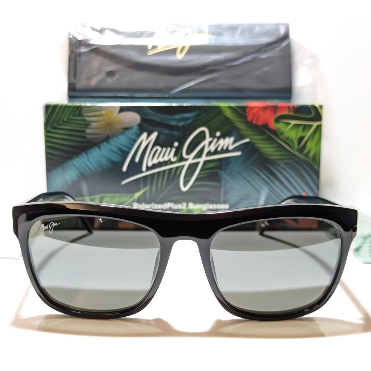 Maui Jim S-turns Black Crystal Polarized Neutral Grey Lens Sunglasses 872-02