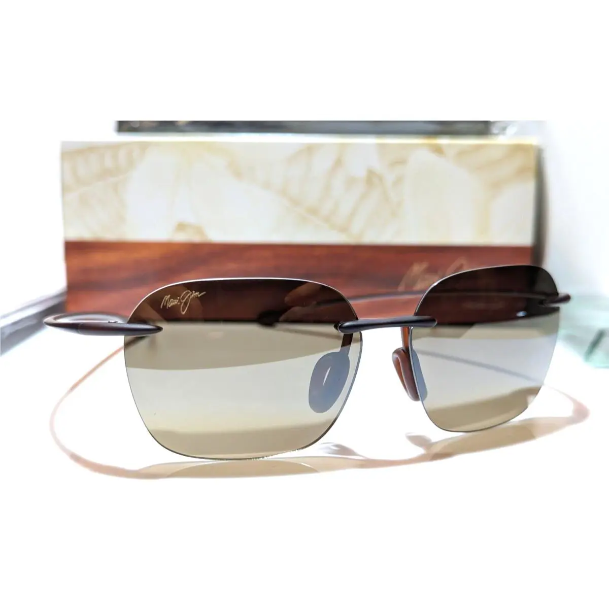 Maui Jim Komohana Matte Brown Polarized Hcl Bronze Small Sunglasses H446-26M