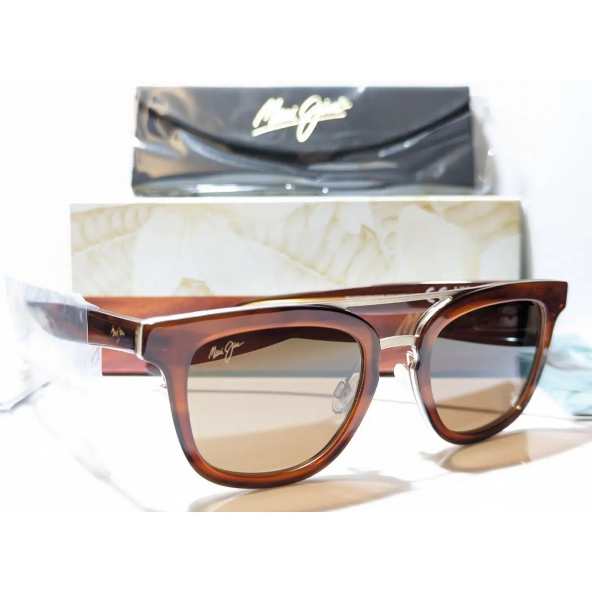 Maui Jim Relaxation Mode Havana Polarized Hcl Bronze Lens Sunglass H844-10D