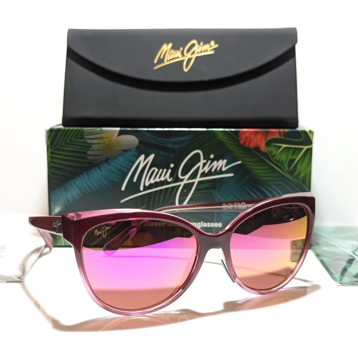 Maui Jim Olu Olu Burgundy Fade Polarized Maui Sunrise Lens Sunglass P537-07A