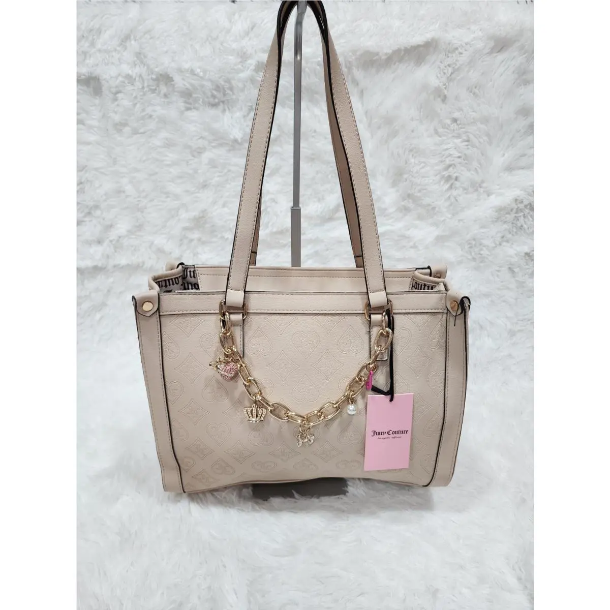 Juicy Couture Top Notch Large Tote Bag – Sandstone –