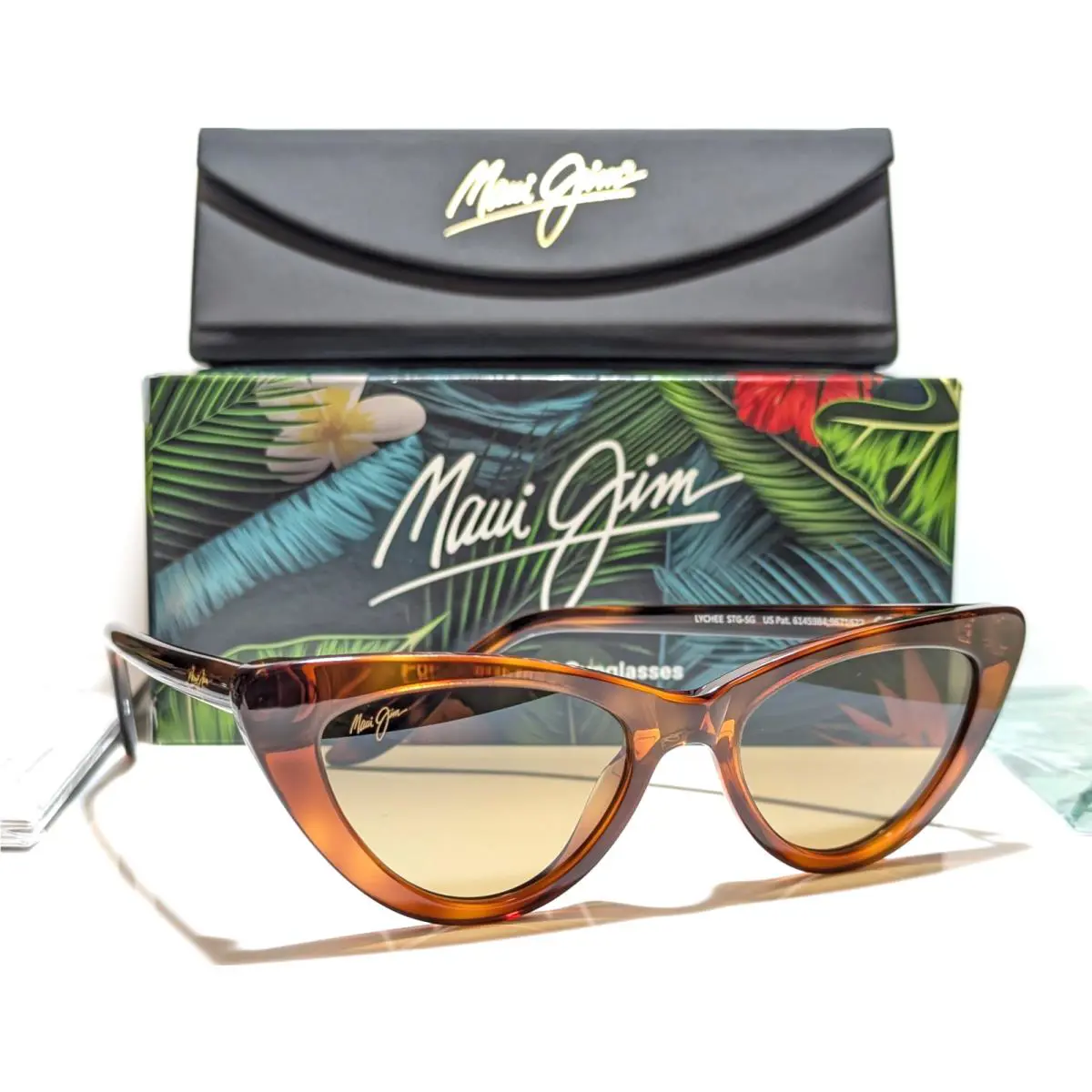 Maui Jim Lychee Cat Eye Tortoise Polarized Hcl Bronze Lens Sunglass HS891-10