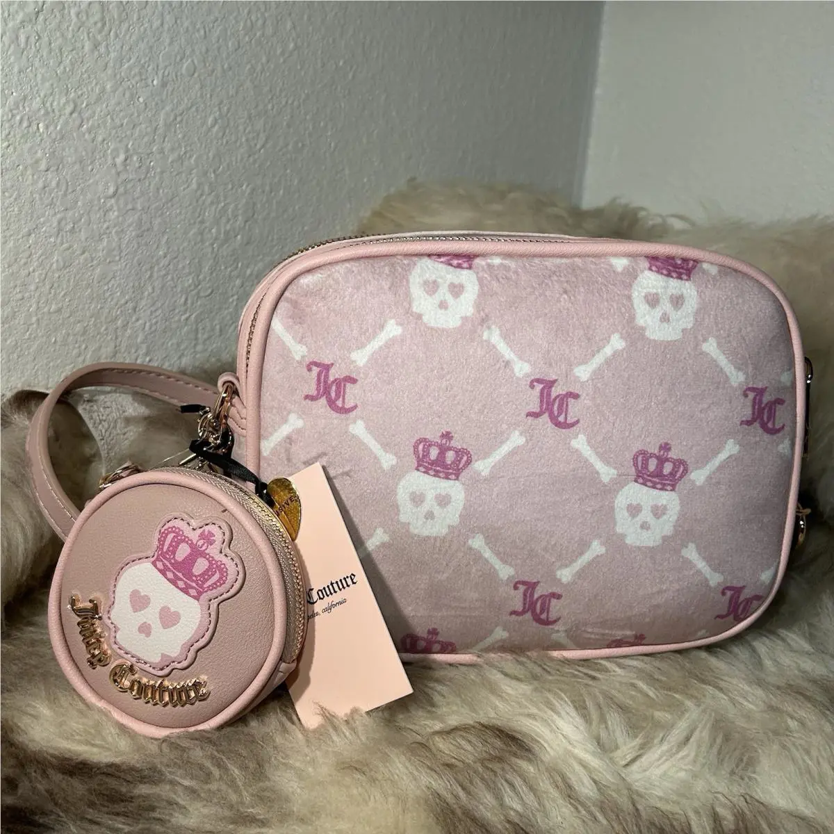 Juicy Couture Haunted Couture Double Camera Crossbody - Dusty Blush