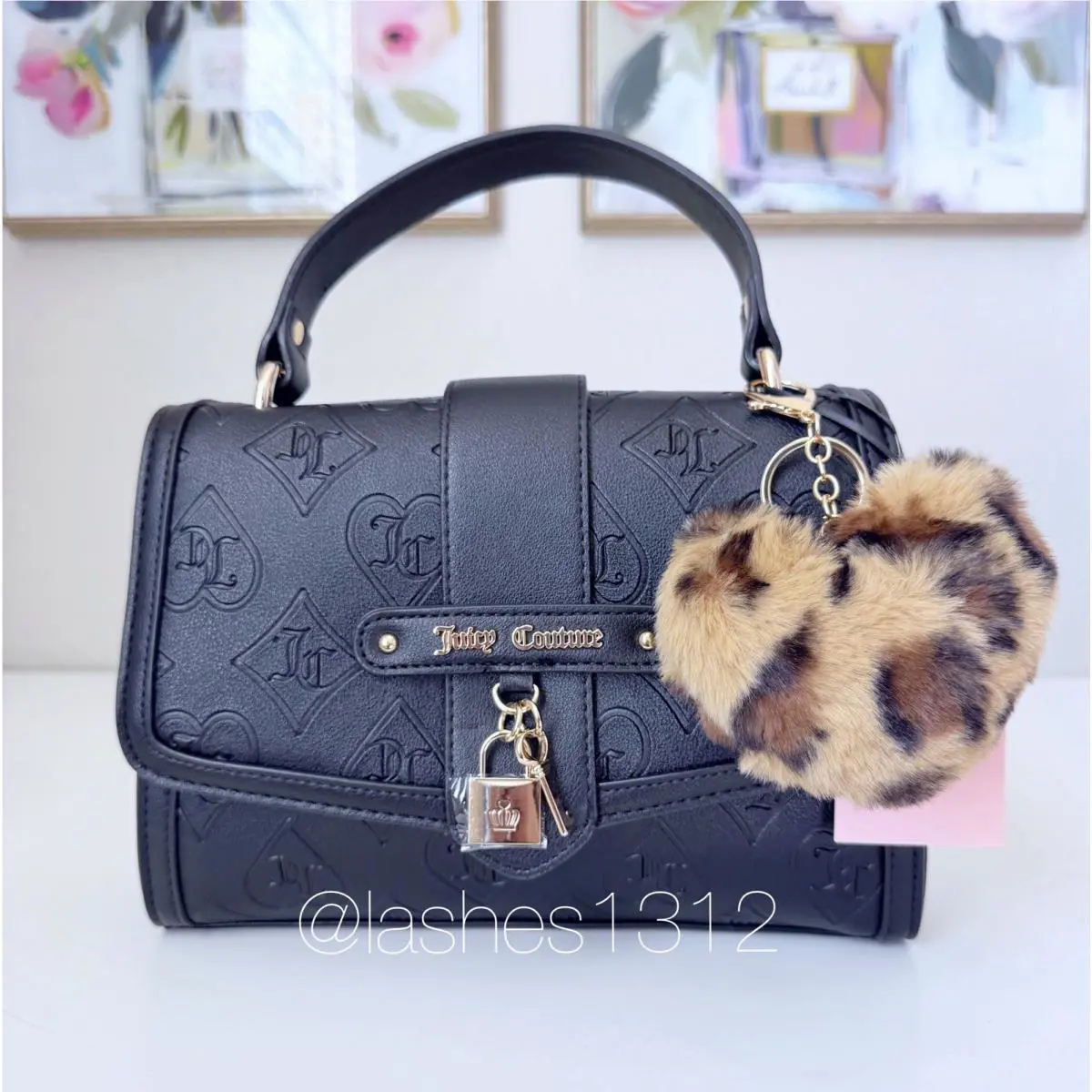 Juicy Couture Bag Locked In Flap Crossbody - Black