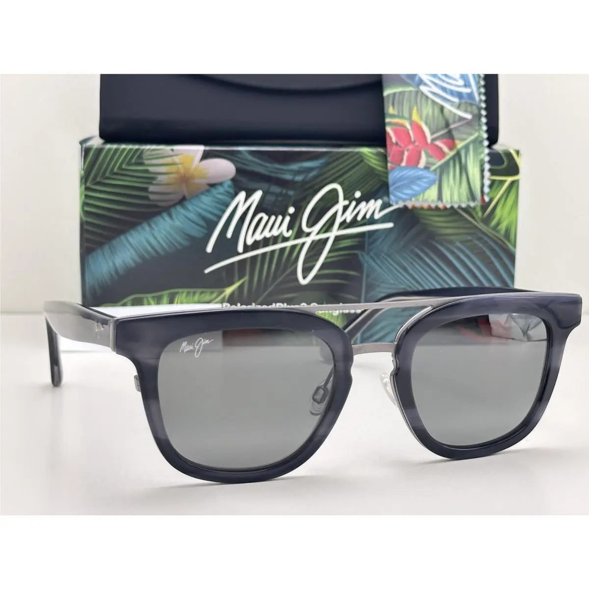 Maui Jim Relaxation Mode Grey Polarized Mirrored Grey Sunglasses MJ844-11T
